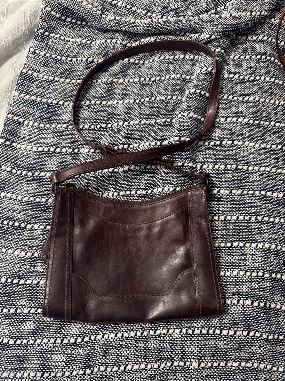 Frye Leather Crossbody Bag in Deep Burgundy